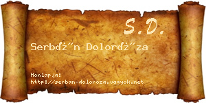 Serbán Doloróza névjegykártya